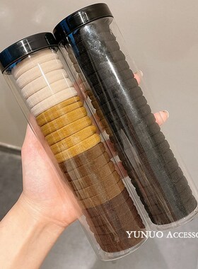 适用版20根罐j装高弹力头绳无接缝橡皮筋女扎头不伤发不勒头发V.