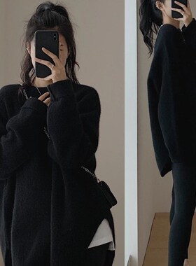 适用法国Rixo Rane 心动x的感觉新年爆款红色毛衣女冬打底衫内