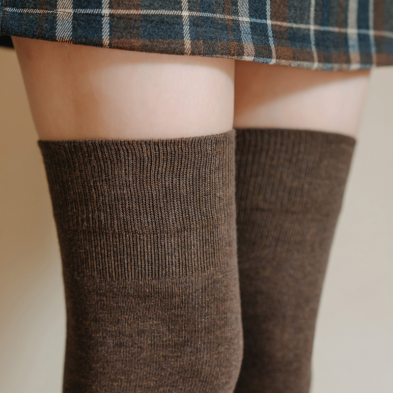 适用袜子长袜女潮ins秋冬长筒袜C女春秋款高筒日系jk黑色小腿过膝