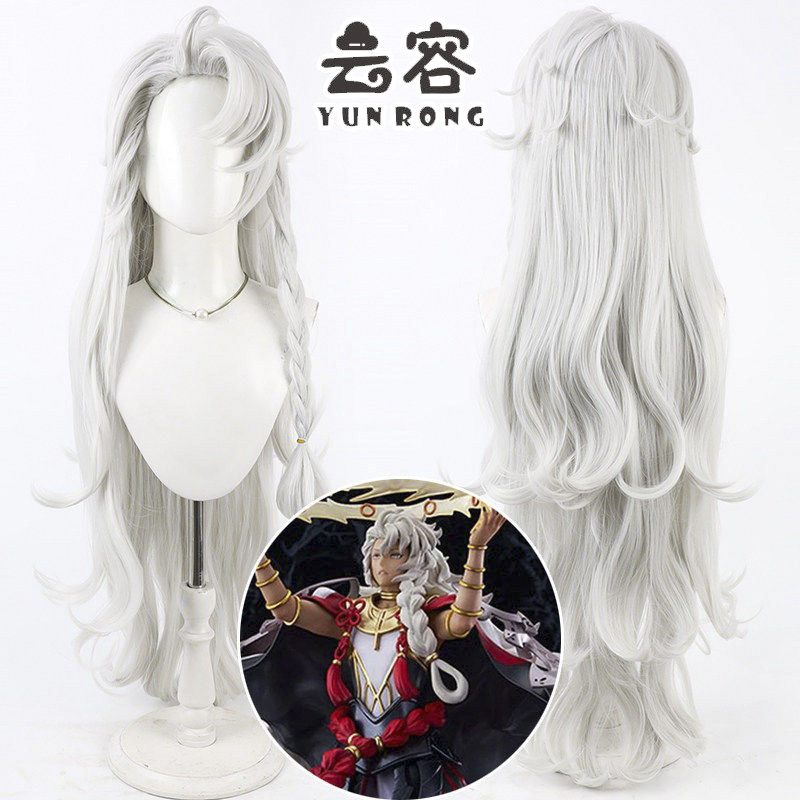 【云容】FGO 魔术王所罗门cos假发 打毛发根 层次反翘 银白色