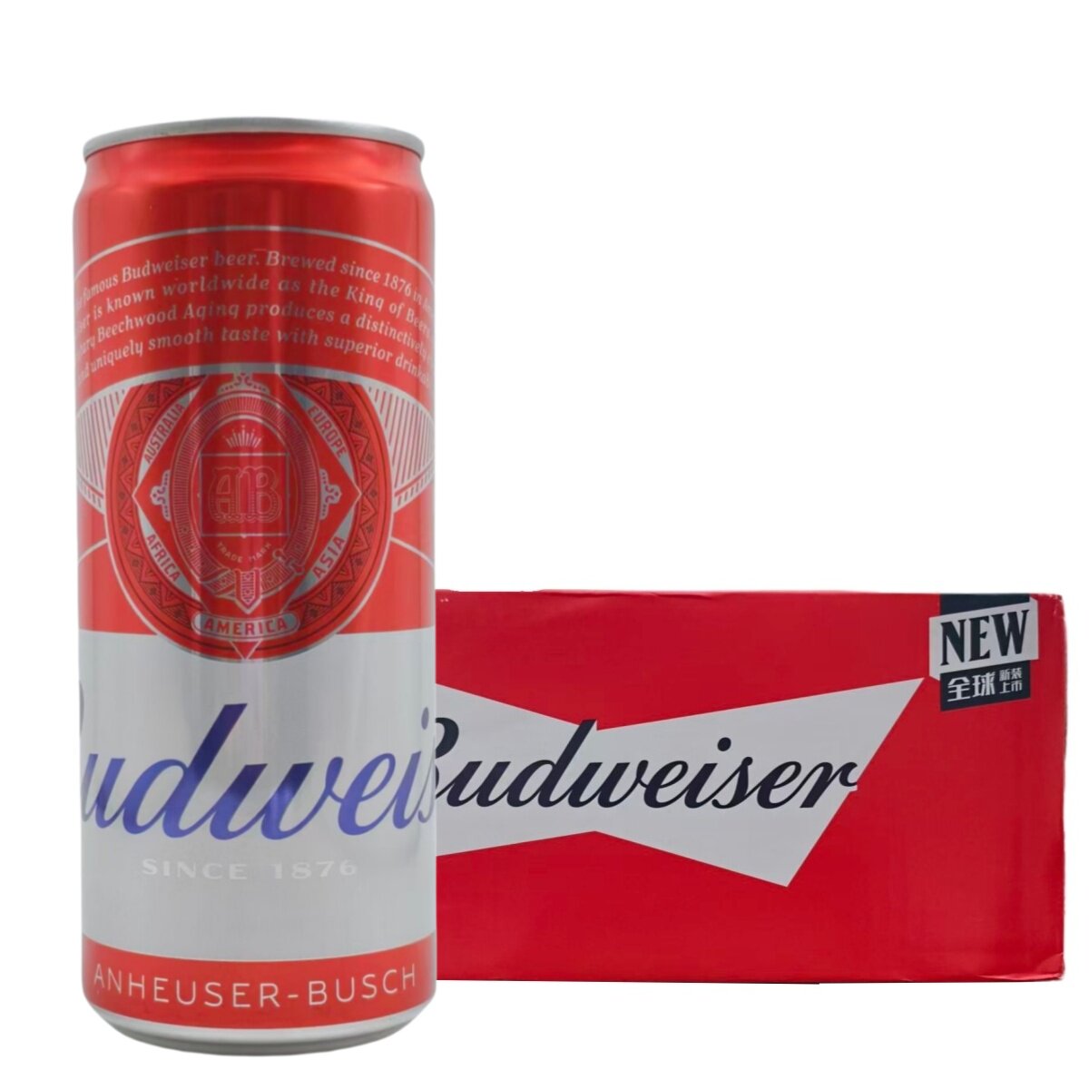 百威啤酒Budweiser国产百威啤酒310ml*24听装高罐百威啤酒整箱