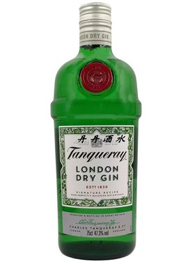 添加利金酒杜松子金酒汤力水调酒基酒TANQUERAY Gin 英国进口洋酒