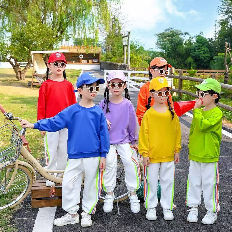 儿童糖果啦啦队演出服套装