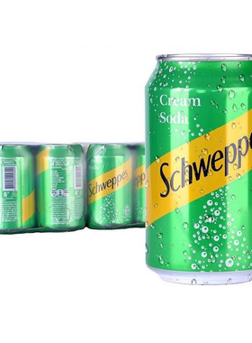 港澳版Schweppes玉泉忌廉汽水330ml奶油味苏打水碳酸饮料气泡水