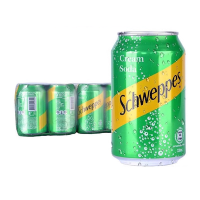 港澳版Schweppes玉泉忌廉汽水330ml奶油味苏打水碳酸饮料气泡水