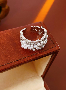 中古vintage复古感开口戒指轻奢小众设计时尚百搭精致手饰品