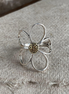 中古vintage复古感开口戒指轻奢小众设计时尚百搭精致手饰品