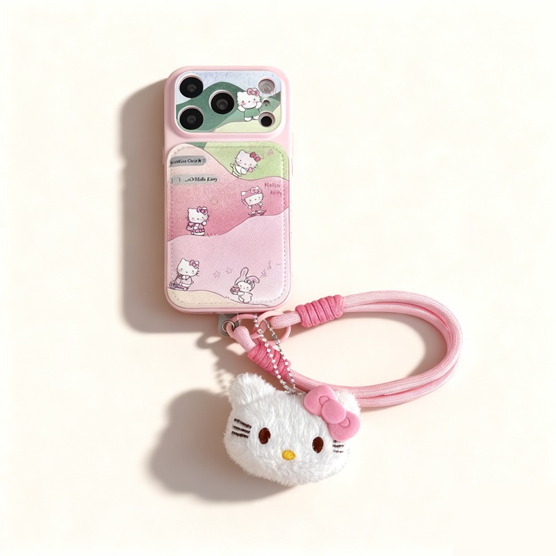 简约派适用登山kitty秒变苹果17ProMax手机壳iPhone16Pro小众少女心15简约14pr清新卡通高级感女挂绳可爱全包