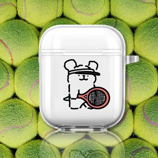 网球小狗适用苹果airpods4保护套耳机新款pro二代第三代3蓝牙一壳降噪盒1/2壳小米华为freebuds5i线条6代SE女