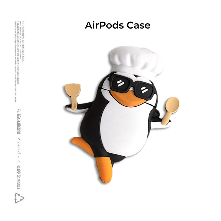 简约派适用扭边imd跳舞企鹅airpods4保护套airpod3苹果pro2耳机壳二代无线蓝牙1第三代2代airpodpro四可爱4女
