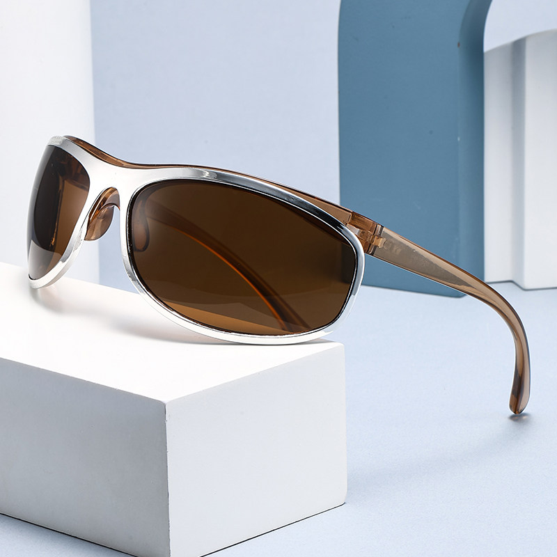 欧美个性前卫复古y2k骑行墨镜女高级感凹造型户外运动登山太阳镜