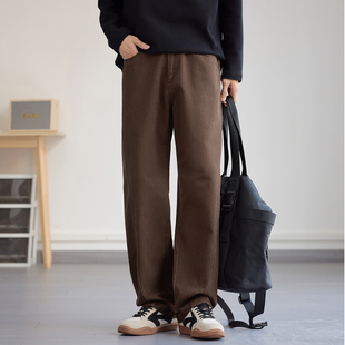 复古风工装水洗休闲裤男高端纯棉直筒裤子2026早春季新款宽松长裤