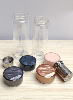 膳魔师TCGE-400玻璃办公泡茶300ML水杯盖子茶漏杯身配件