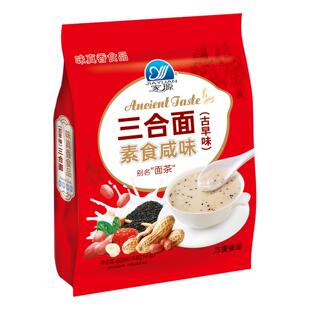 味真香食品咸味素食麦片三合面独立包装808g面茶方便古早味花生糊