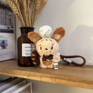 创意可爱厨师小熊毛绒包包挂件个性面包师熊书包挂饰钥匙扣小礼物