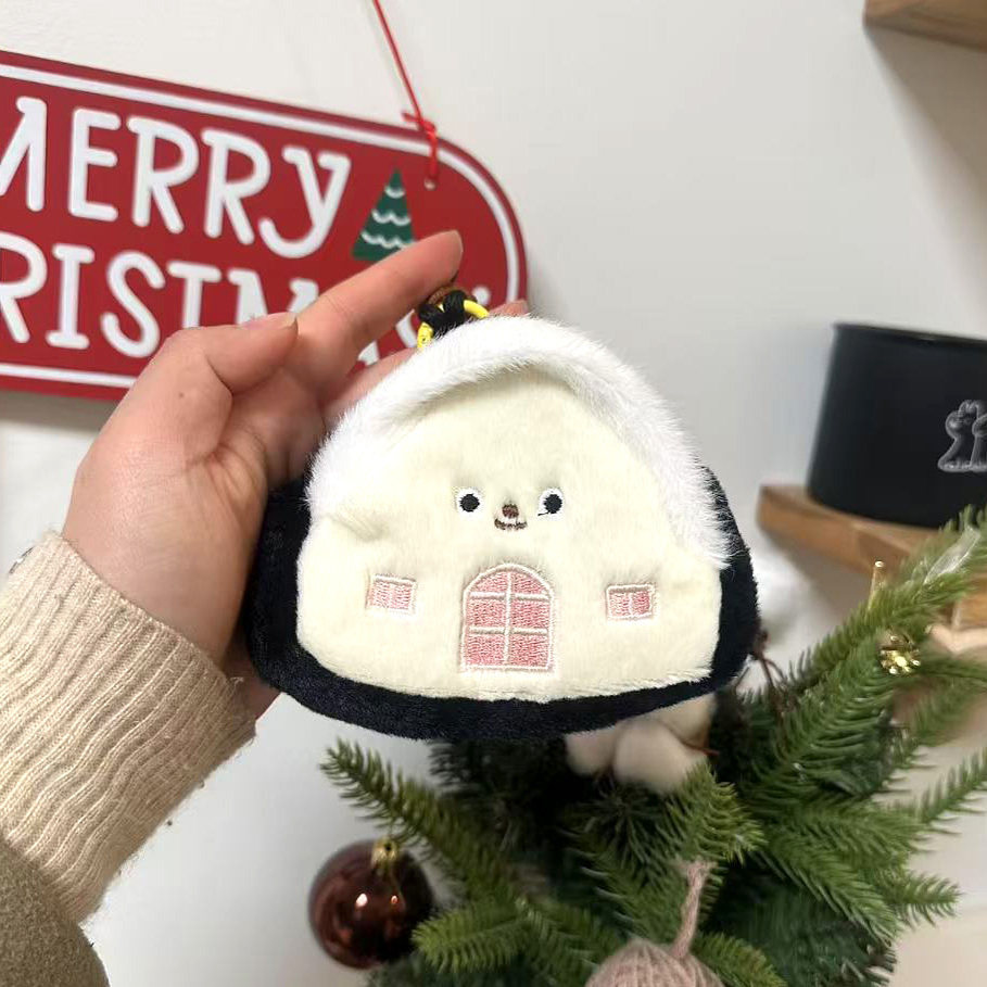 可爱小房子毛绒挂件零钱包