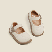 3岁女童简约可爱公主鞋 2026春秋新款 软底婴儿学步鞋 女宝宝皮鞋