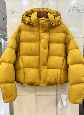 08192B 时尚可拆卸连帽泡芙舒适阔版加厚短装羽绒服面包服欧货冬