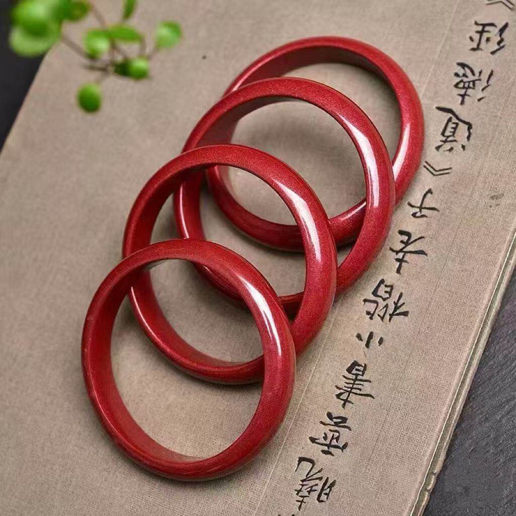 周大福焕美朱砂手镯高含量紫金砂