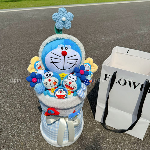 叮当猫玩偶花束哆啦A梦毕业礼物