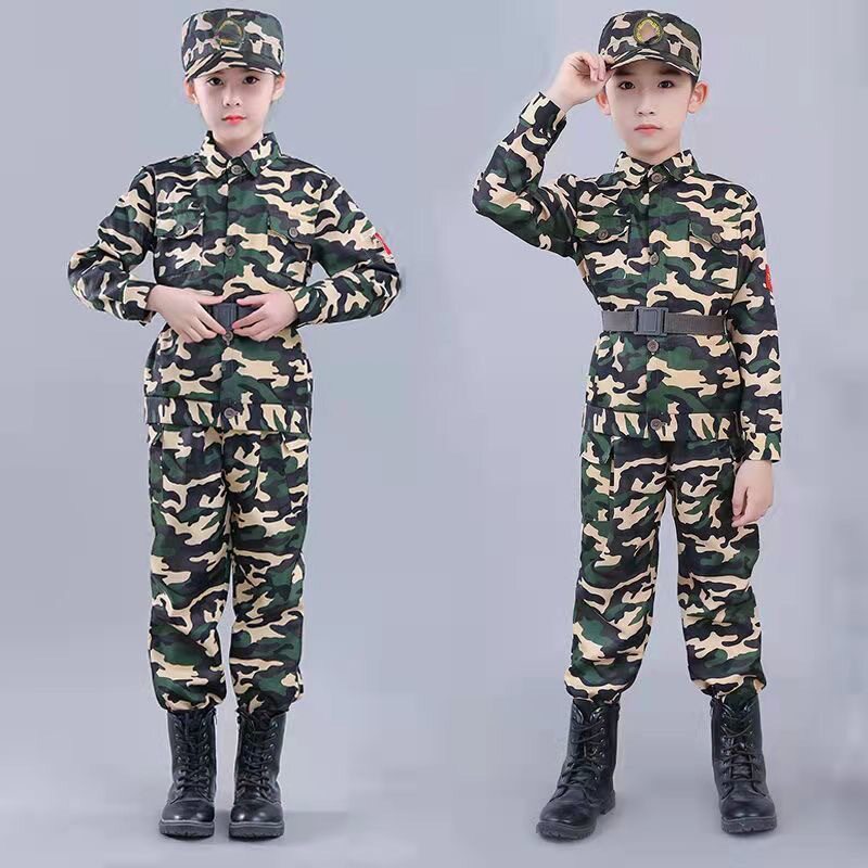 儿童迷彩服套装男女孩夏令营中小