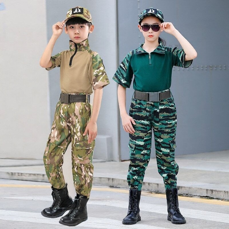迷彩服户外儿童拓展服装批发蛙服