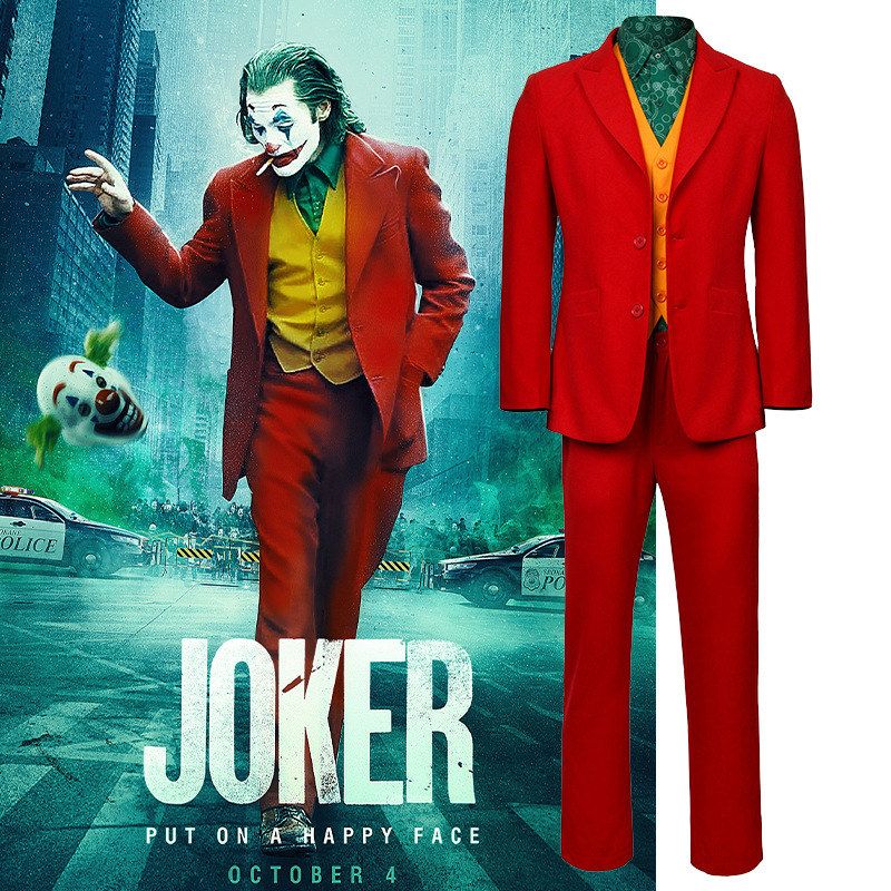 万圣节角色扮演COS服装 DC电影小丑服JOKER杰昆菲尼克斯cosplay