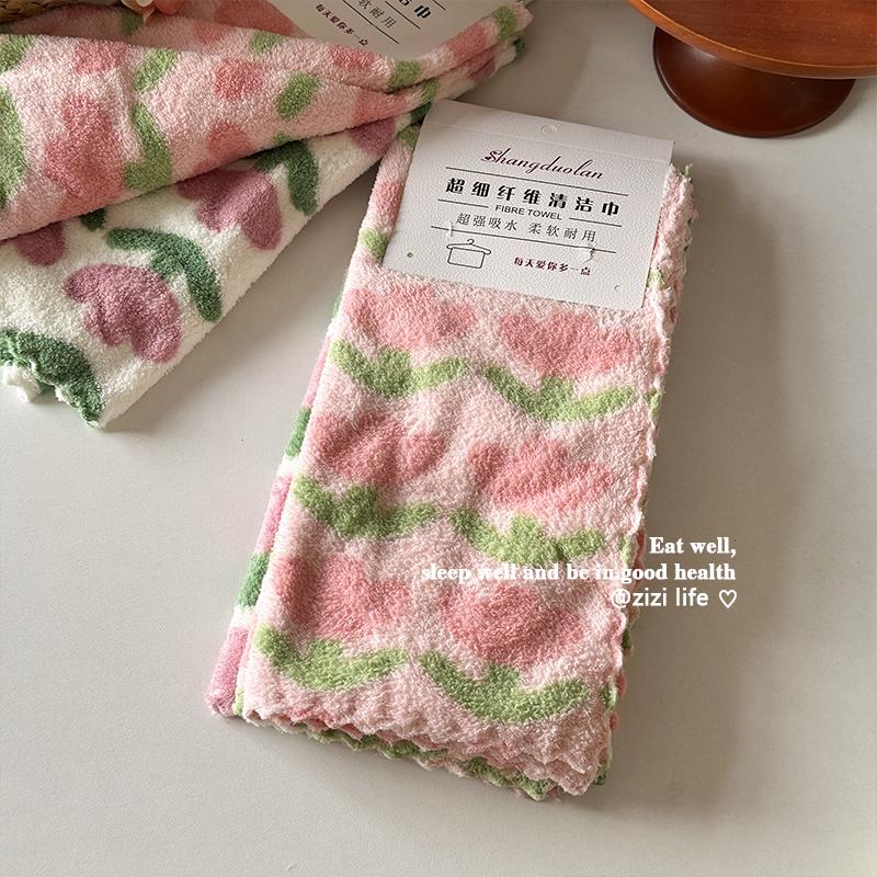 加厚吸水性双面双色厨房清洁巾