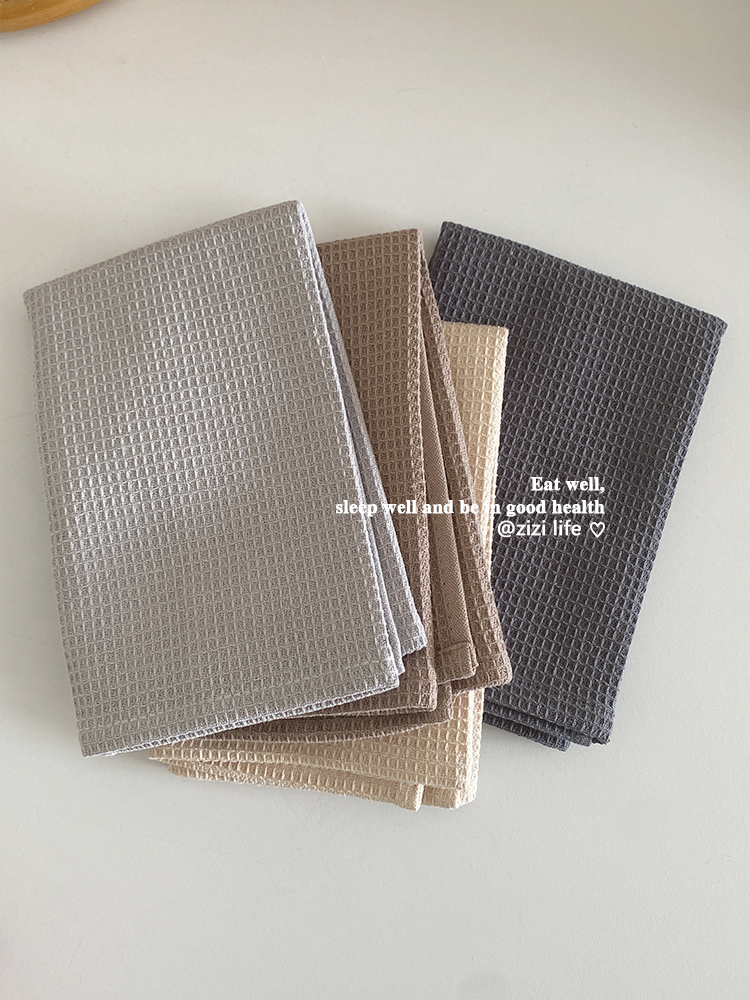 纯色百搭日式和风纯棉方形茶巾