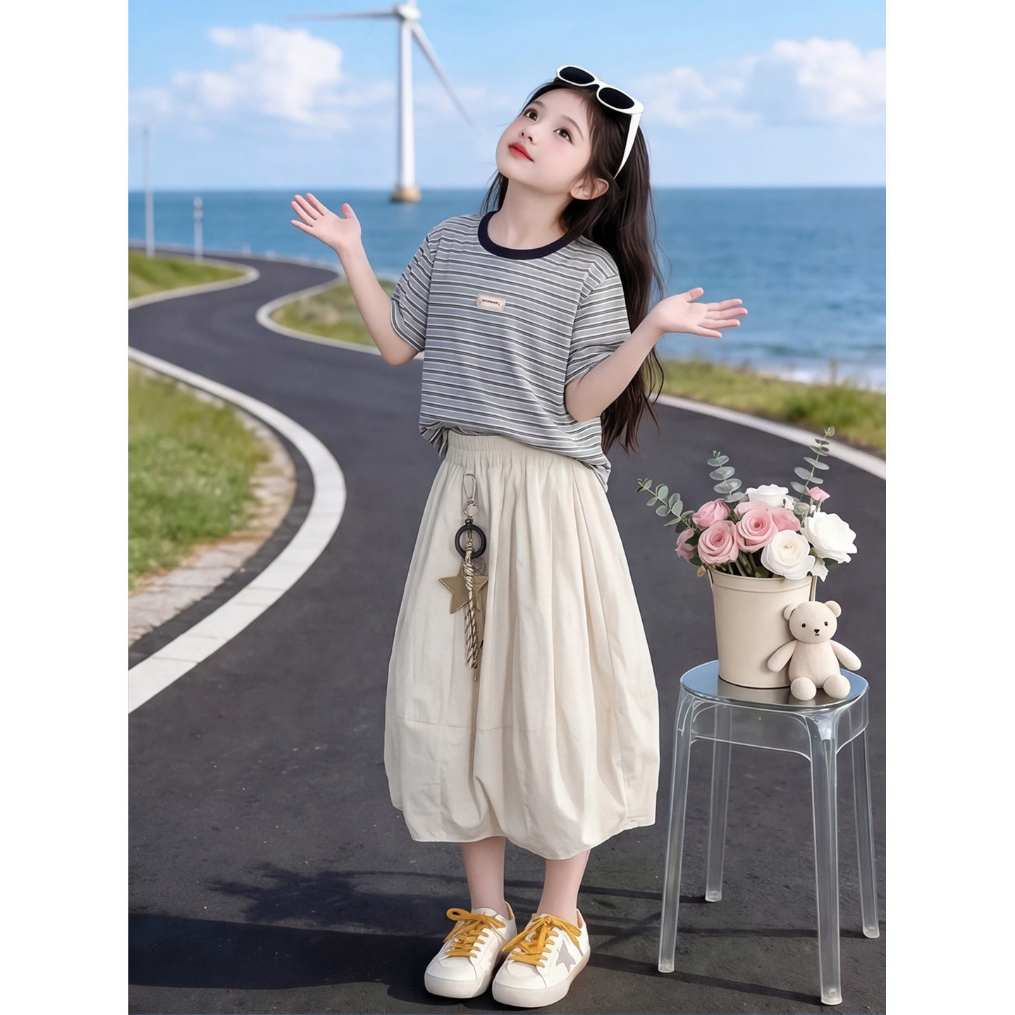 女童夏季套装2026新款洋气女孩