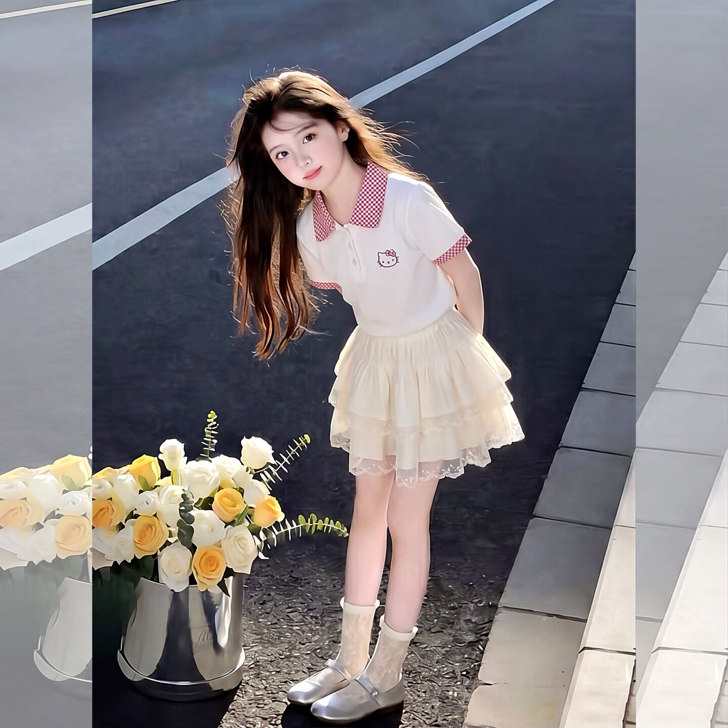 女童短袖T恤套装夏季新韩版爆款4
