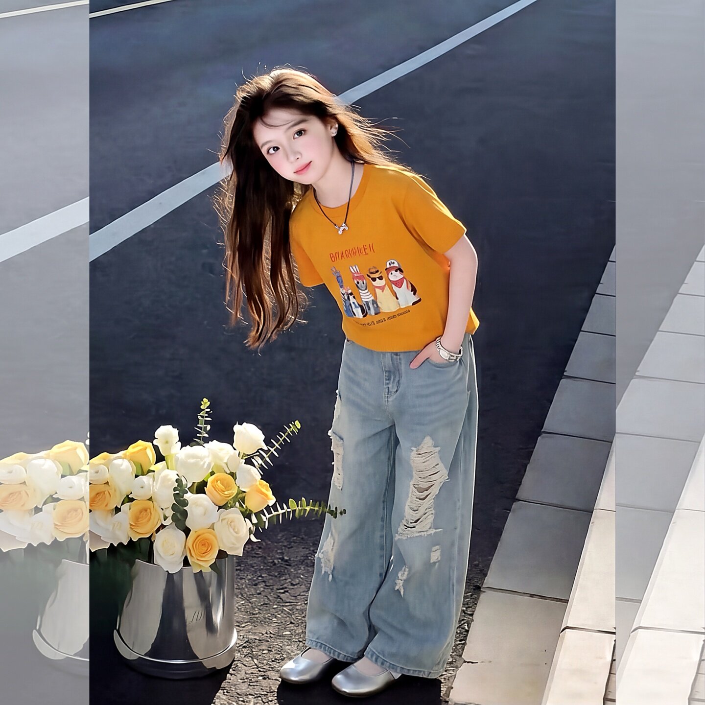 女童夏季休闲套装2026年儿童动物