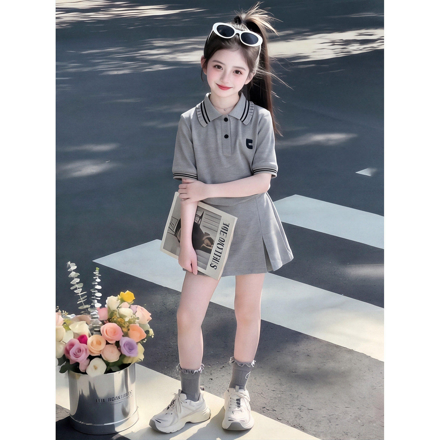 女童夏套装2026新款超火夏季儿童
