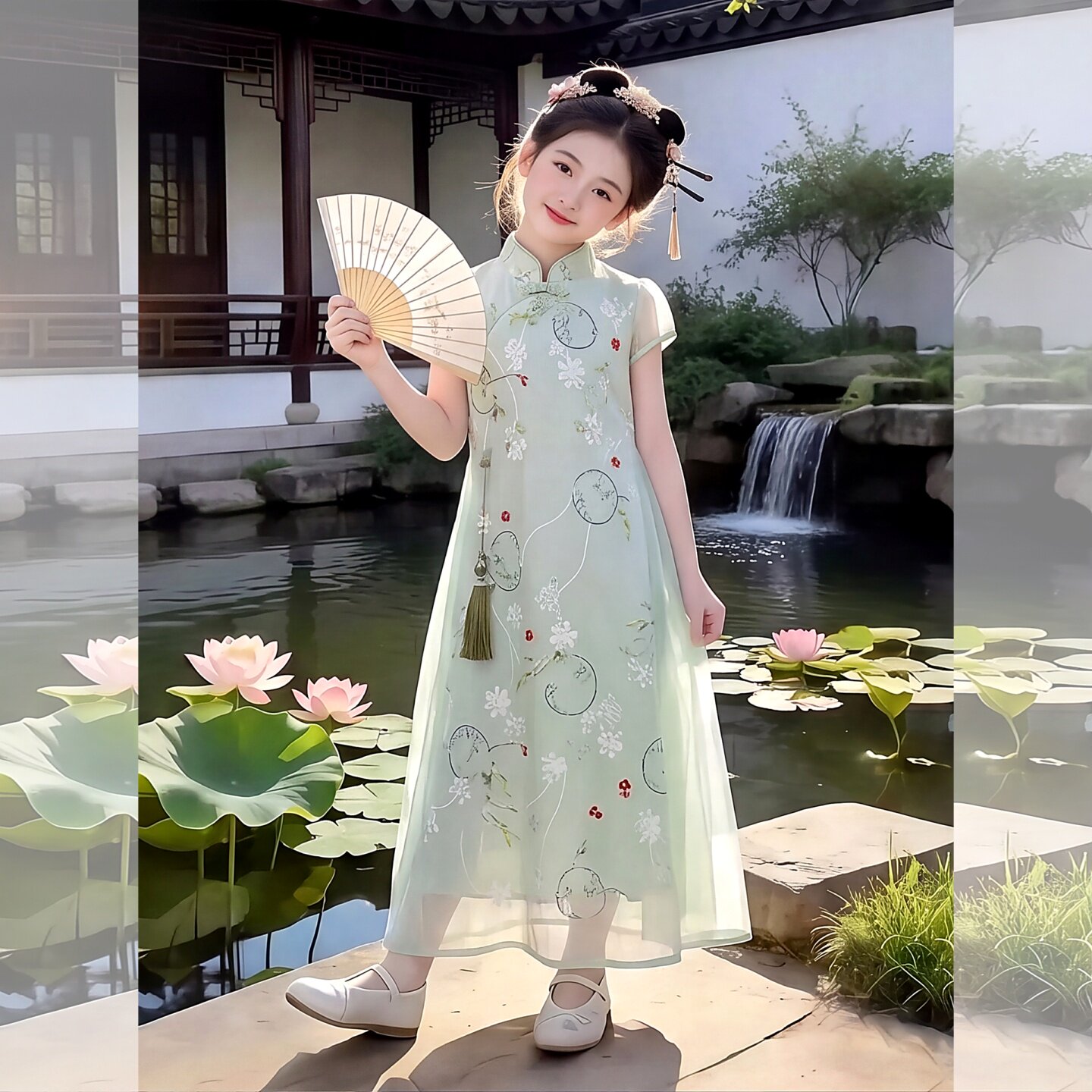 女童旗袍连衣裙2026新款夏季中国