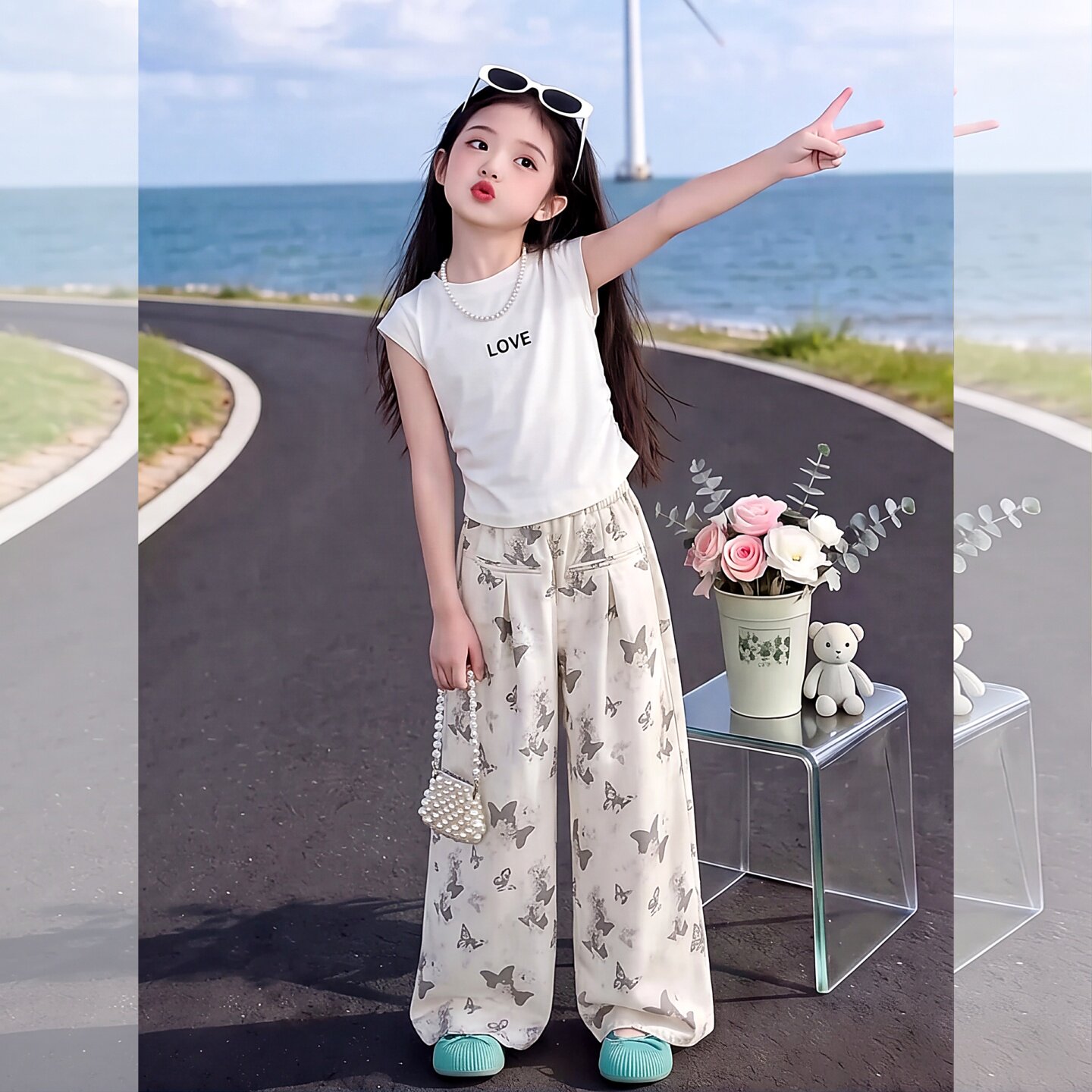 女童夏季套装2026新款洋气时尚女