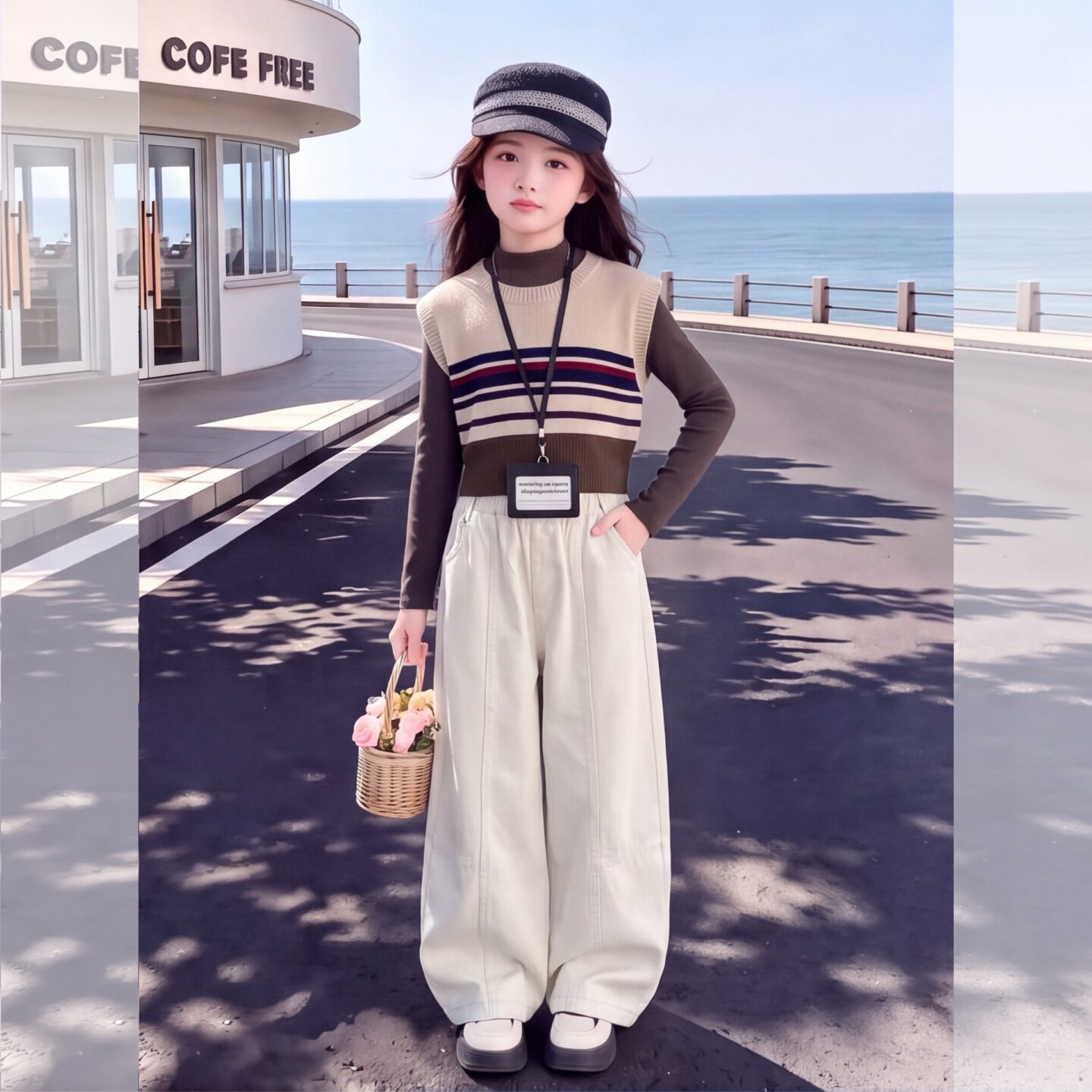 女童裤子秋季款女装大童洋气炸街