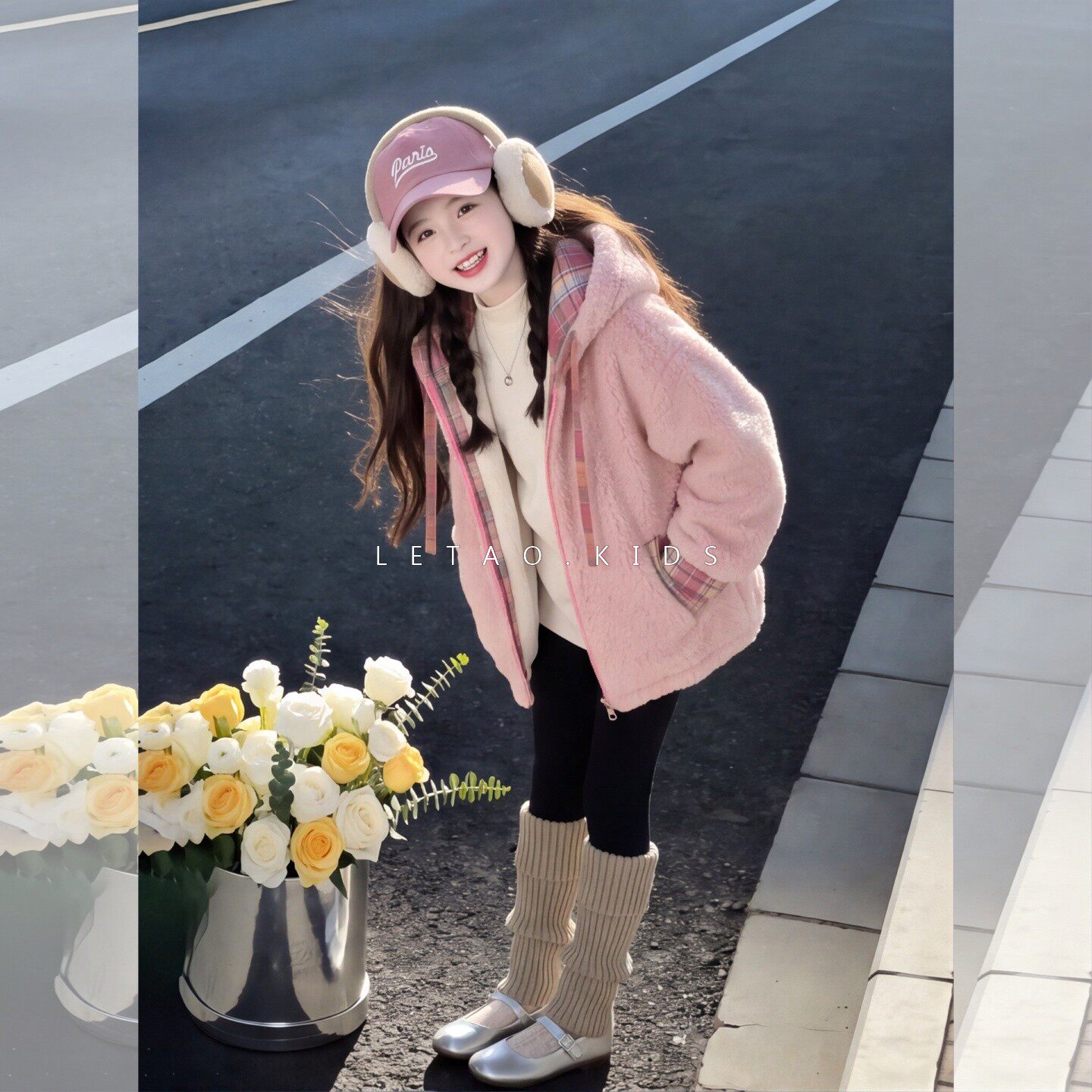 女2026新款加绒加棉连帽棉服外套
