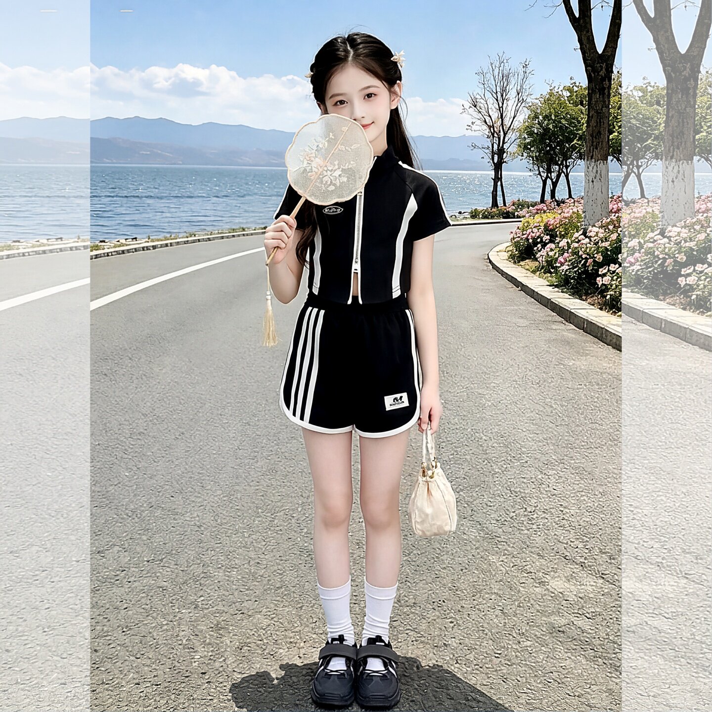 运动套装女童夏季2026新款大童女