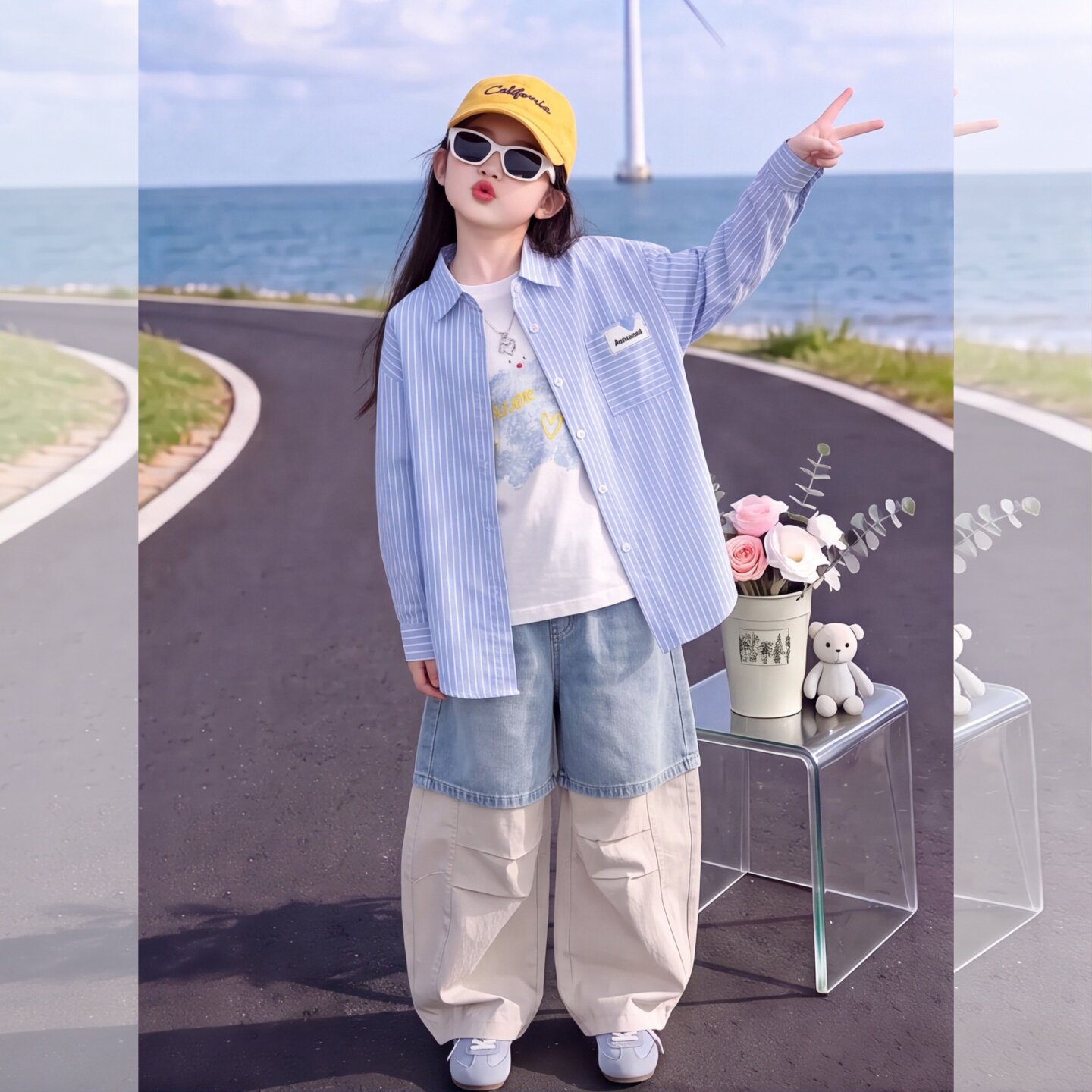 女童衬衫秋季2026新款时髦洋气儿