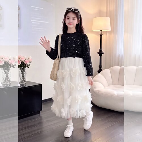 女童连衣裙秋装2026新款洋气儿童