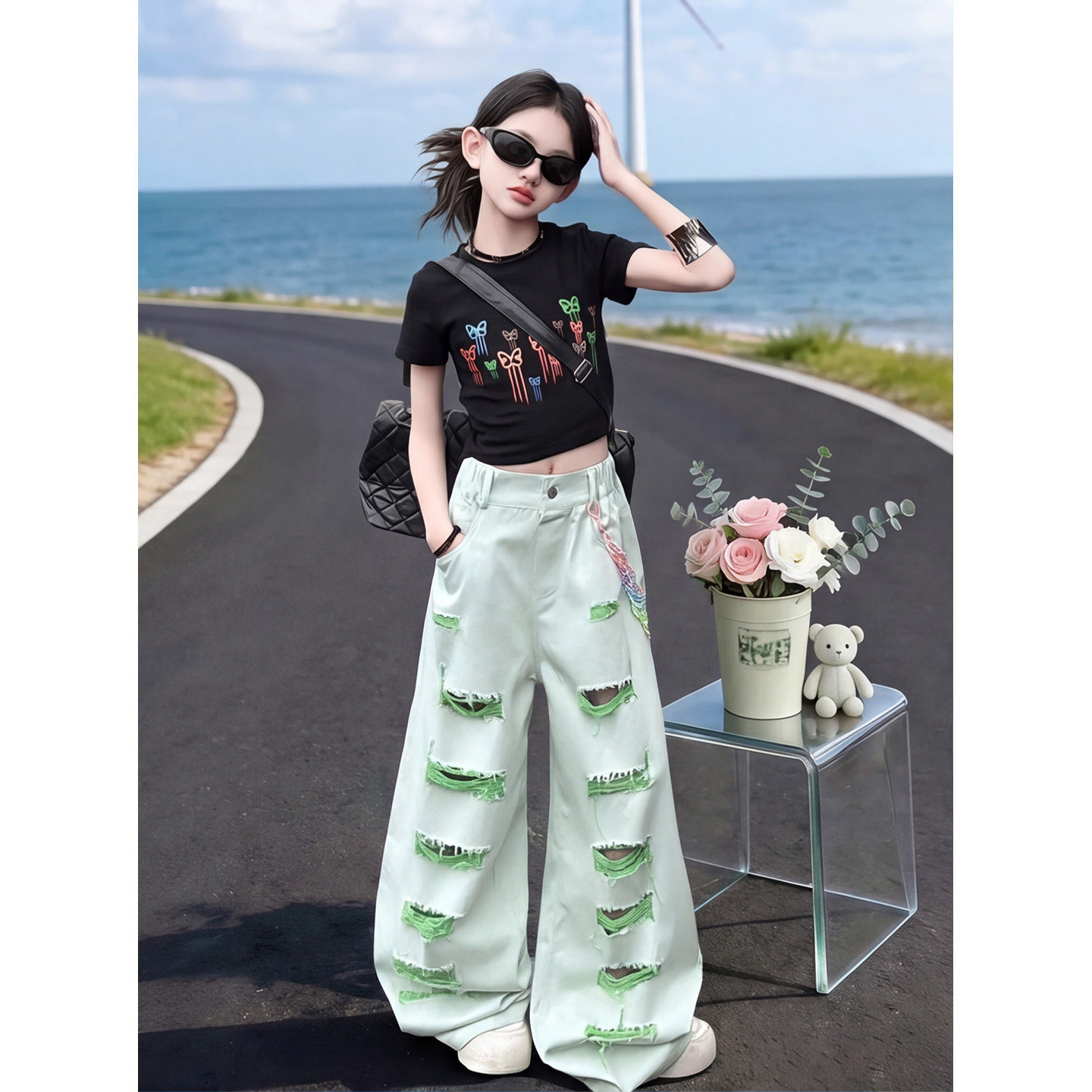 女童夏季套装2026新款洋气儿童