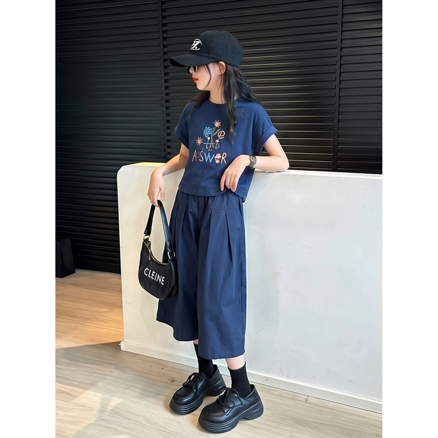 女童夏款洋气短袖套装夏季两件套