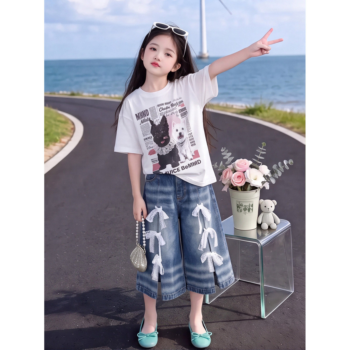 女童夏季套装2026新款儿童洋气时