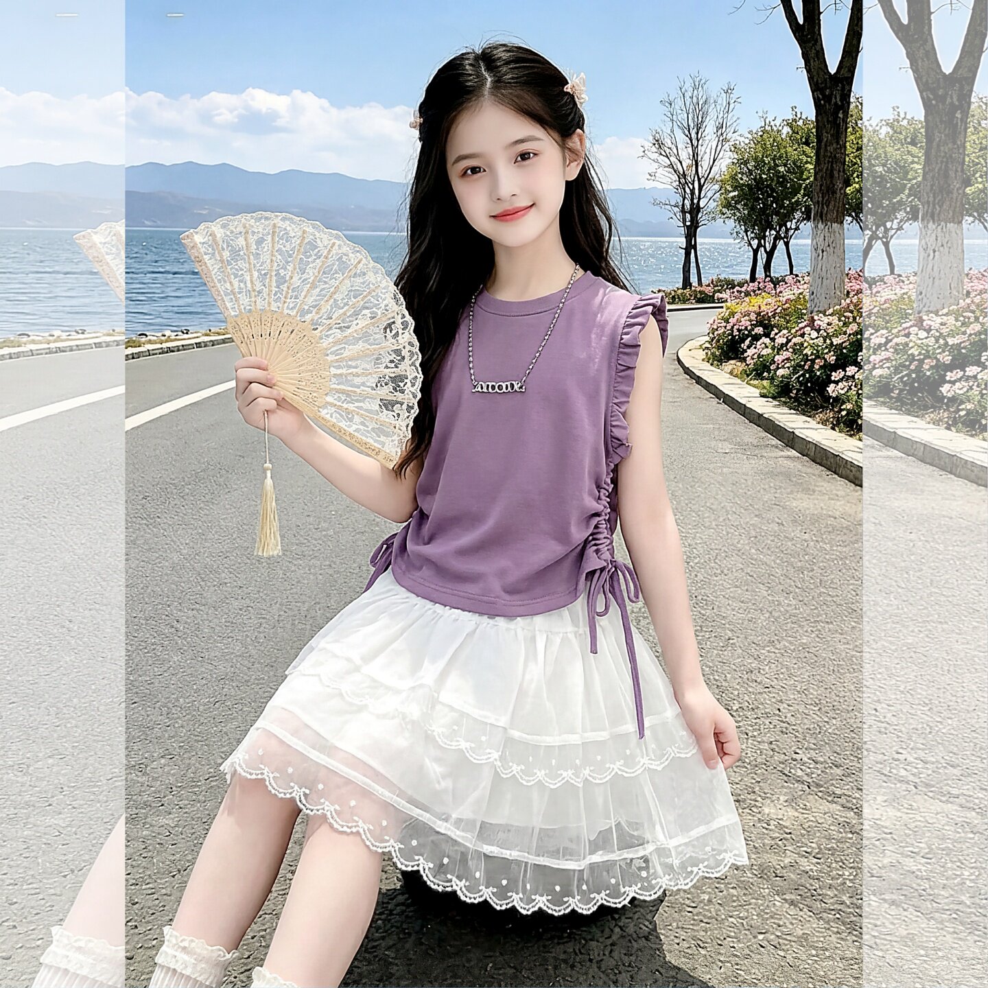 女童夏装套装2026新款洋气儿童夏