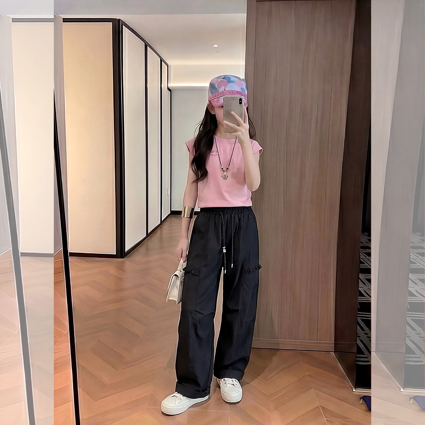 女童工装阔腿裤夏季儿童薄款宽松休闲长裤小女孩薄款透气速干裤潮
