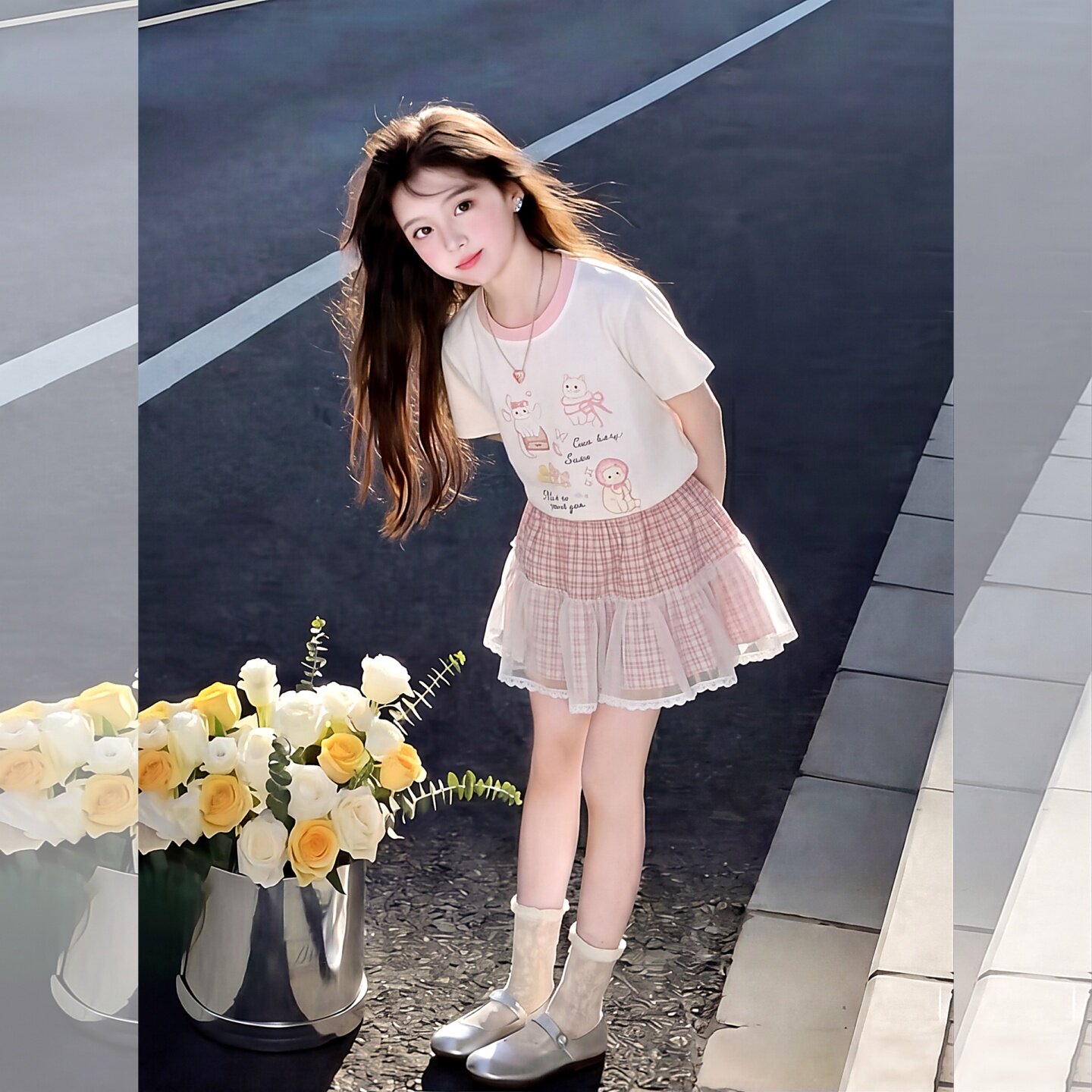 女童夏季短裙套装2026新款儿童中