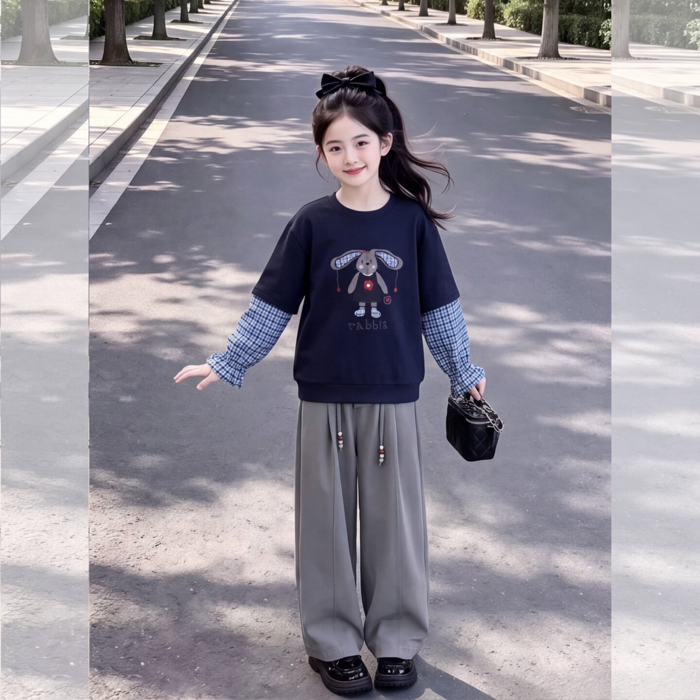 女童秋季装休闲套装2026新款韩版