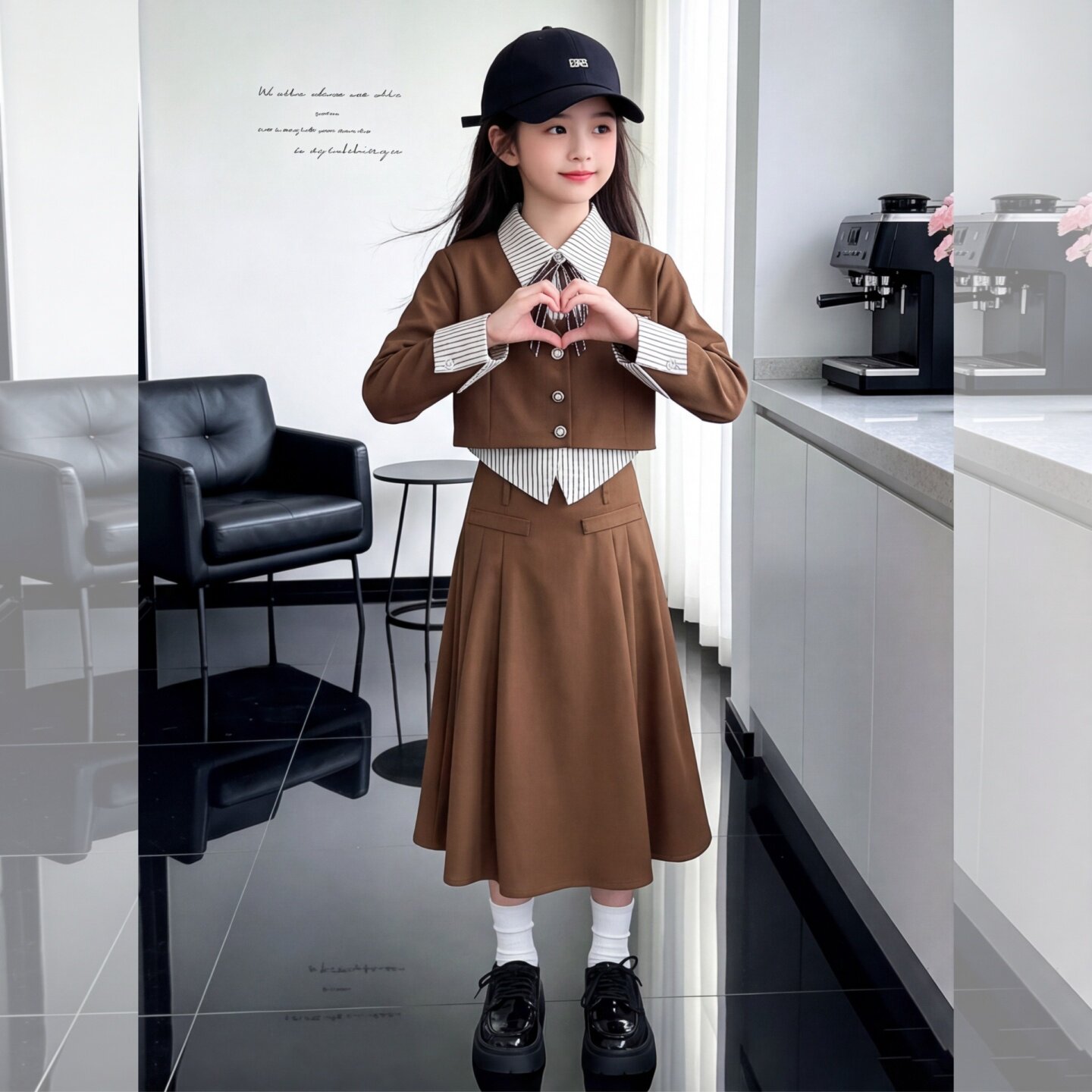 女童秋装连衣裙2026新款儿童学院