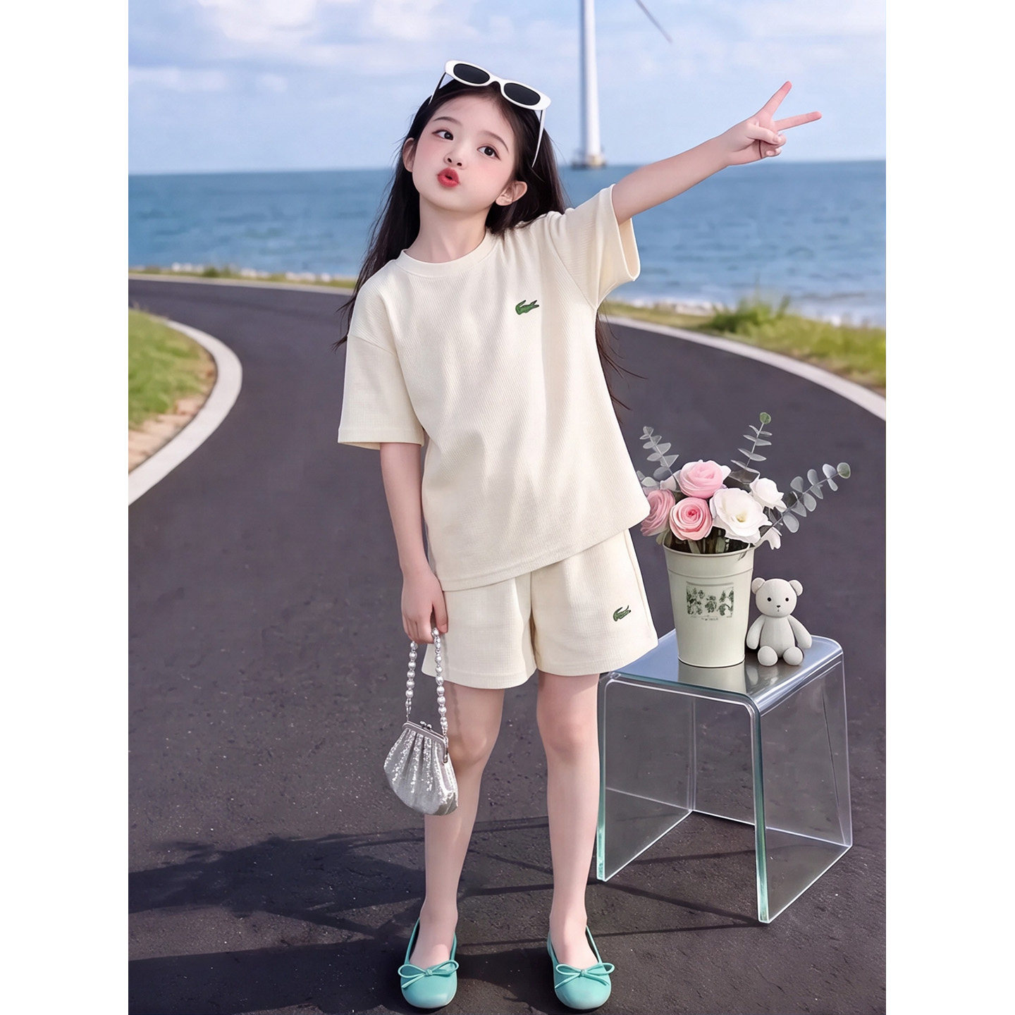 女童夏装套装2026新款洋气中大童