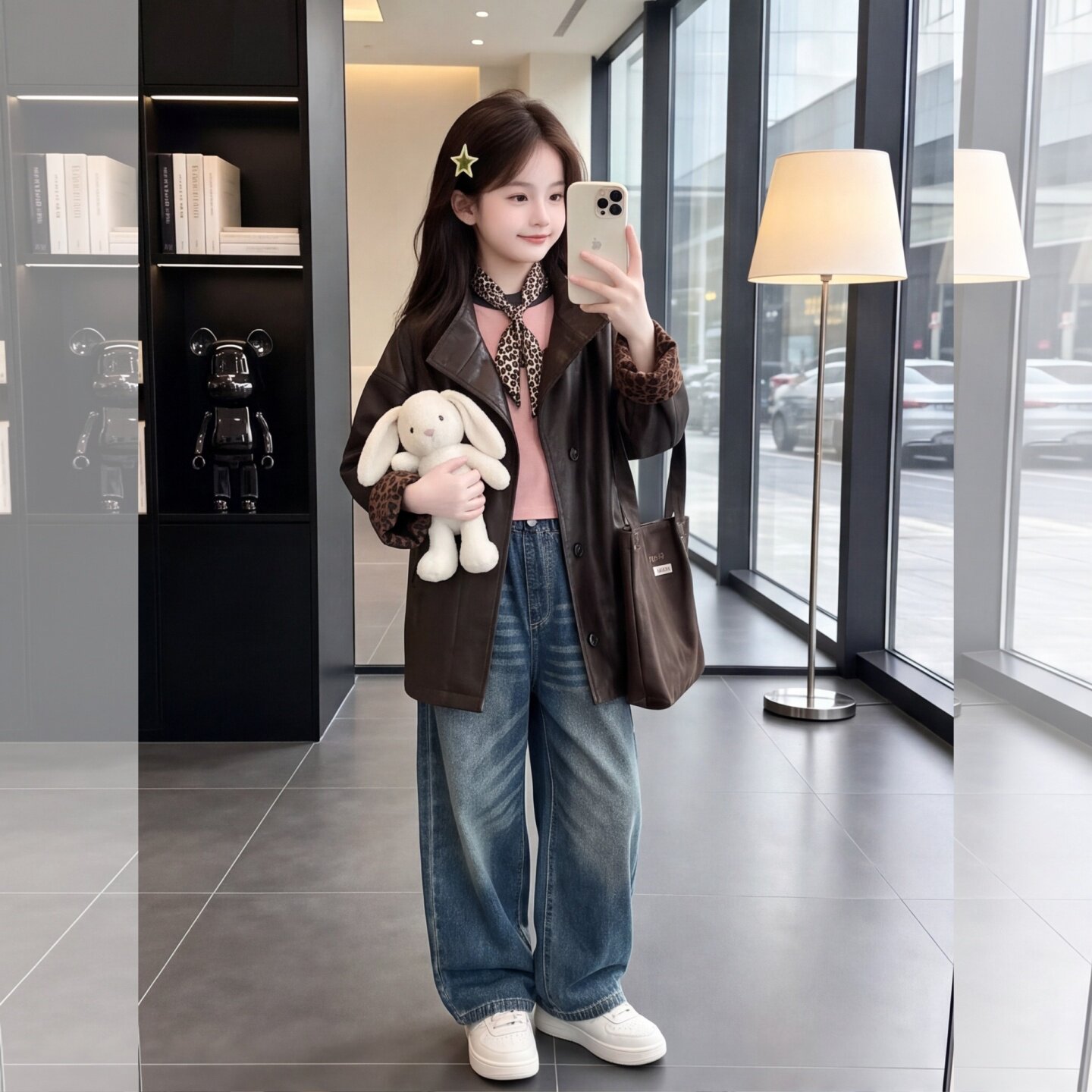 2026新款女童秋冬酷飒皮衣夹克图片
